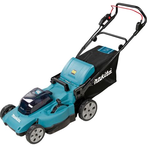Makita DLM 480 PT2 Akku Rasenmäher 36 V ( 2x 18 V ) 48 cm 62 l + 2x Akku 5,0 Ah + Ladegerät
