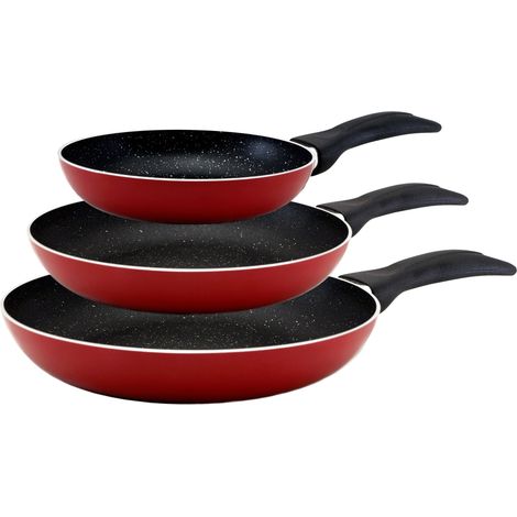 Set de 3 sartenes de aluminio prensado: Ø 16, 20 y 24 cm. (1/4)