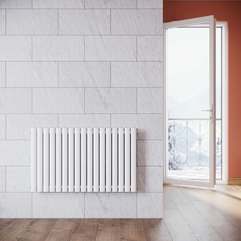 SONNI Design Radiatore Tubi 600x1003mm Doppio Strato Bagno/Soggiorno Connessione Laterale Bianco Bagno Radiatore Radiatore (1/5)