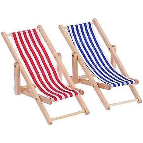 Idéal pour l'exposition, accessoires miniatures en bois de haute qualité, chaise longue pliable pour une utilisation intérieure et extérieure, élégante chaise de plage en bois à l'échelle 1/12 (1/5)