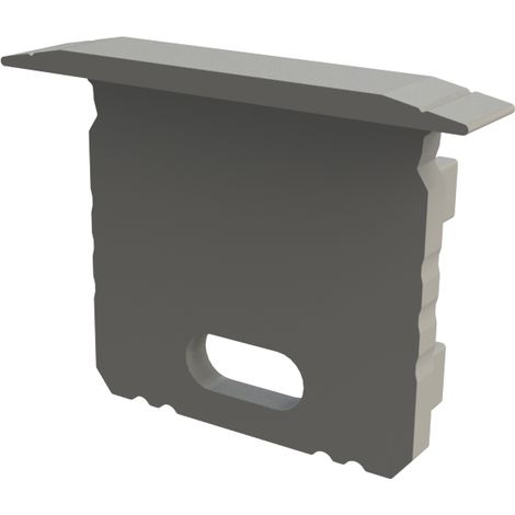AL12-GLG3-AS-EC-o: GLG3 Endkappe grau mit Loch