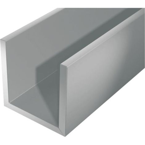 Profilé en U aluminium 1000 x 15 x 10 mm – Finition argent – Épaisseur 1,5 mm – Pour applications en bricolage –