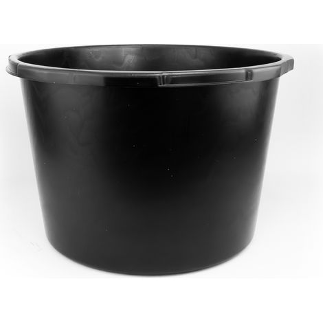 Runder Baucontainer 65L schwarz, mörtel- und betonbeständig (1/5)