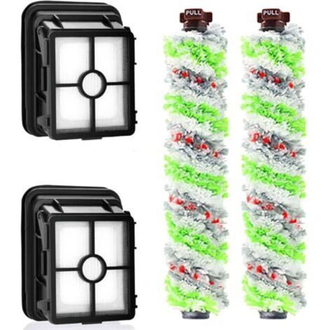 Set di 2 filtri di ricambio e 2 spazzole multifunzione per animali domestici per aspirapolvere Bissell Crosswave 3 in 1 modelli 1866, 1785, 2052 e 1713-Crezuo.-Crezuo