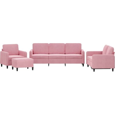 Maison Exclusive - Ensemble de canapés 4 pcs rose velours (1/5)