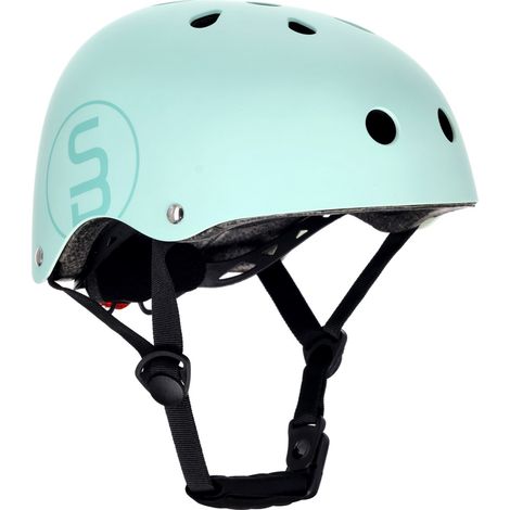 Casco de bicicleta infantil PERFECT FIT S 50-54 cm con luz LED y cierres magnéticos, color menta.