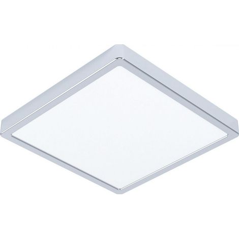 Eglo Fueva 5, lámpara de techo LED con protección IP44, para baño/cocina/dormitorio, 28,5x28,5x3 cm, plástico, cromo (99269) (1/3)