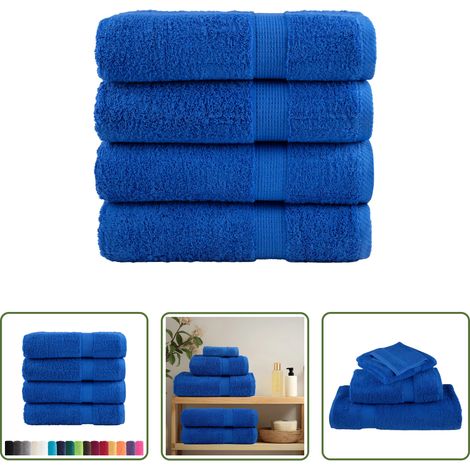 Baumwolle -  Premium Handtücher SOLUND 4 Stk. Blau 50x100 cm 600 g/m² (1/5)