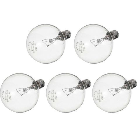 Lot de 5 ampoules LED pour diffuseur de parfum et cire parfumée, ampoules globe transparentes pour diffuseur d'huiles essentielles (1/5)