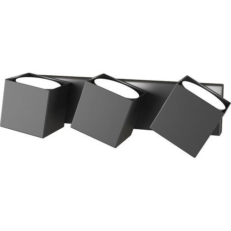 Applique Moderna Rotation Metallo Grigio Antracite 3 Luci Gx53 (1/4)