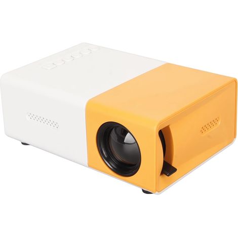 Filiyano – Projecteur sans fil wxsp lot x1, jaune et blanc, compatible 4 K, duplication d'écran du téléphone portable, mini projecteur portable pour (1/5)