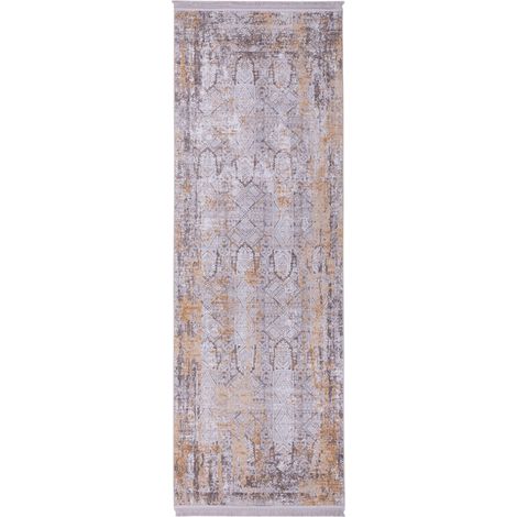 Tapis oriental tissé Gandom - 400x100cm, Rectangular - 100% Acrylique - Tissé - Or (1/5)
