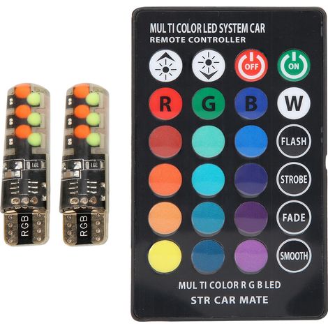 Ampoule LED RGB clignotante pour voiture télécommandée - 2 pièces universelles (1/5)