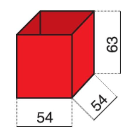 Insert de coffret de rangement Hünersdorff 624100 (L x l x H) 54 x 54 x 63 mm Nombre de compartiment (1/2)
