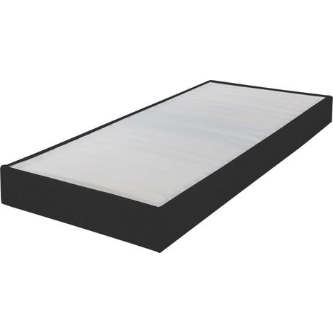 Sommier tapissier 90x200 cm avec renfort lombaire anthracite - DREAMO (1/3)