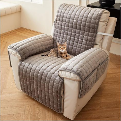 Schonbezug für Liegestuhl,Sofa Armlehnenbezüge,Relaxsessel Bezüg,Fernsehsessel Schutzbezug Anti-Rutsch,Sofa-Schonbezug,Möbelschutz für Kinder und Haustiere (A-Dark Gray,53 190CM) (1/5)