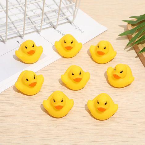 Canard de bain4cm lot de24, Jouet de baignoire caoutchouc, petits et grands, format classique, déco, jaune (1/4)