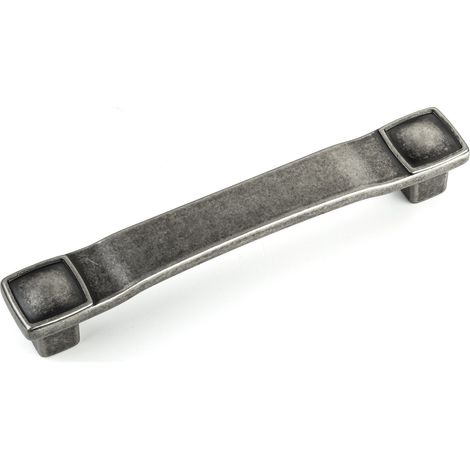 Stil-/ Landhausgriff EMILIA BA 128 mm Altsilberoptik antik (1/5)