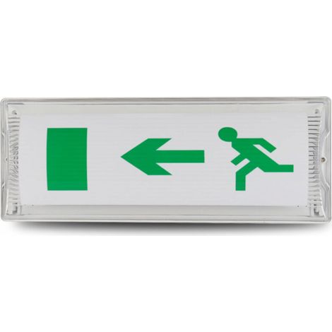 Voyant D'évacuation De Sécurité,Lumière De Sortie D'urgence,Lumière De Sortie De Sécurité LED,Lumière De Signe De Sortie De Secours de LED Pour Les Centres Commerciaux,Supermarché Etc(35115.5cm) (1/5)
