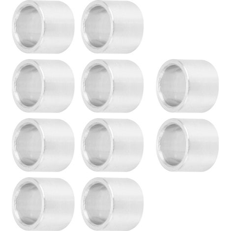 10pcs Entretoises Aluminium Rondes, Goupilles Intervalle Structure Support, Raccords Fixation, Diamètre Extérieur 8mm (1/5)