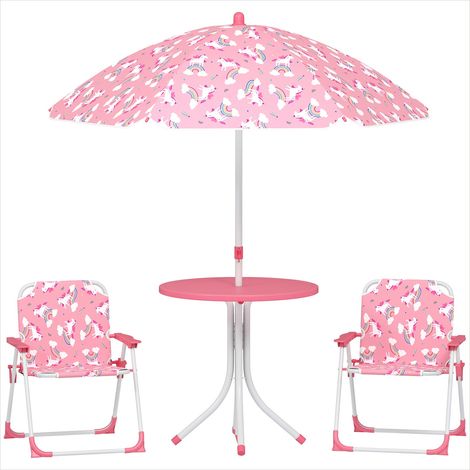 Ensemble table et chaises enfant Salon de jardin enfant pliable (1/5)
