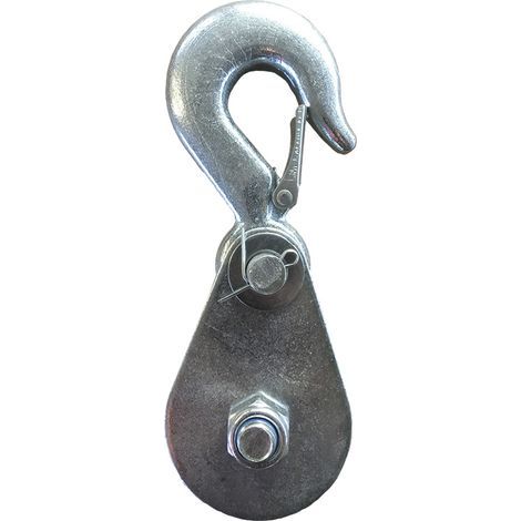Poulie de levage 1T – Crochet pivotant en acier forgé – Bloc d'arrachage pour cordes jusqu'à 1/2" – Installation facile pour chantiers (1/5)