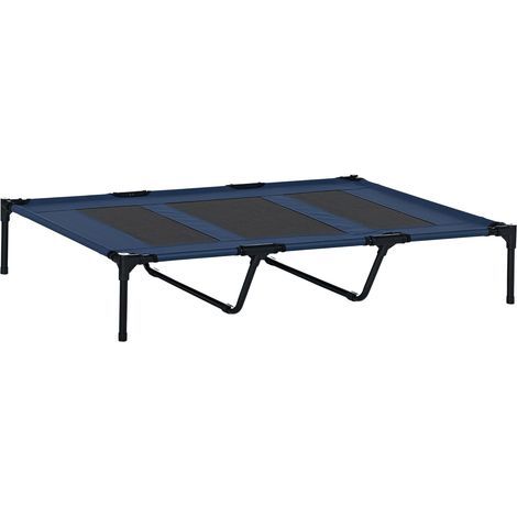 XXL-Bett auf Beinen, mikroperforiertes Textilene, epoxidbeschichteter Metallrahmen, Oxford-PVC, für den Innen- und Außenbereich (1/5)