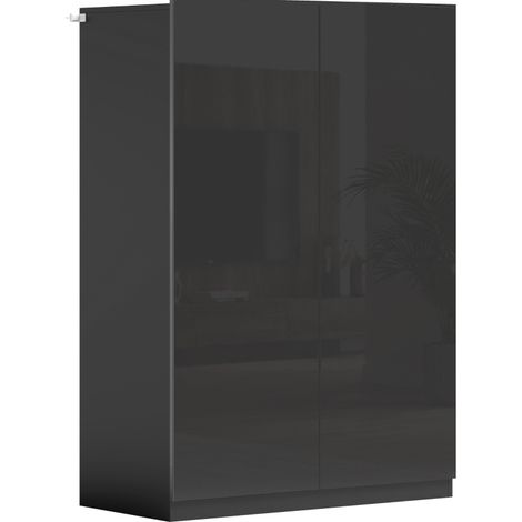 Schuhschrank 72x34,5x103 cm MDF Schwarz, 5 Ebenen, verstellbar, platzsparend – MEUBLIV (1/5)