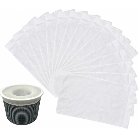30 Pièces Pool Skimmer Socks, Chaussettes d'écumeur de Piscine Perfect Filter Savers pour Panier de Skimmer de Filtre, Doublure d'écran en Maille Ultra Fine pour Panier de Piscine (1/5)