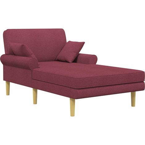Chaiselongue Weinrot Stoff vidaXL (1/5)