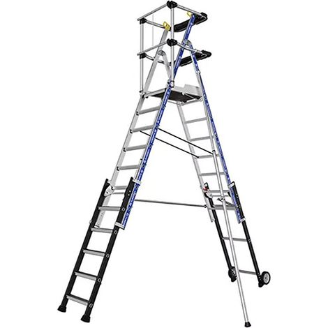 Teleskopische Podestleiter 8 bis 11 Stufen - Max. Arbeitshöhe 4.50m - 2272953 (1/4)