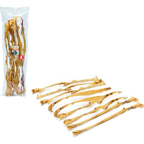 Beeztees Hundesnack Rinderkopfhaut Vorteilspack 10 Stück ca. 70 - 80 cm Rinderhaut (1/3)