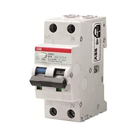 Magnetotermico differenziale Abb 10A 1P+N 30MA A 6KA 2M DS201C10A30