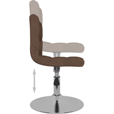 Maison Exclusive - Sedia da Pranzo Girevole Marrone in Tessuto