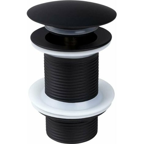 Bonde de Vidage Pop Up, Bonde Pop Up Sans Trop Plein, Universel Bonde de Lavabo Pop Up, Bonde Lavabo, Bonde de Vidange Lavabo, Bonde Découlement Noir pour Lavabo et Lavabo (1/5)