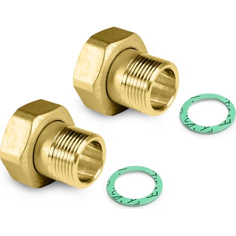Bocchettoni a tenuta piana completi di guarnizione, 3/4" x 1" MF 2 PCS 3/4" x 1"
