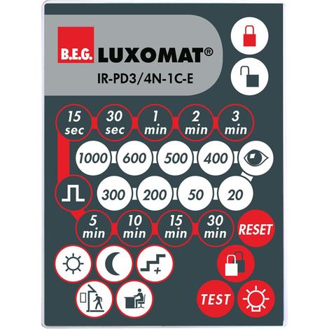 IR-PD3/4N-1C-E Télécommande à infrarouge pour PD3-4N-1C LUXOMAT 93110 (1/2)