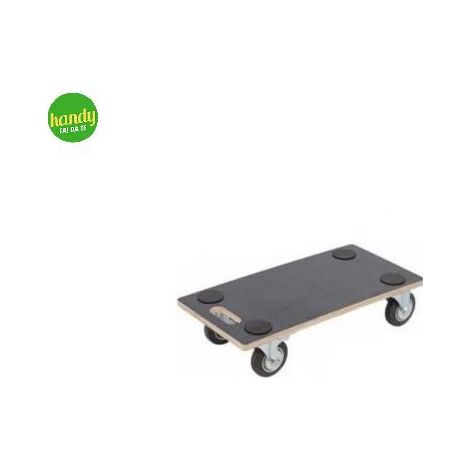 CARRELLO MULTIUSO PEDANA LEGNO cm 29 x 58 - ruote Ø 95 mm / portata 400 kg