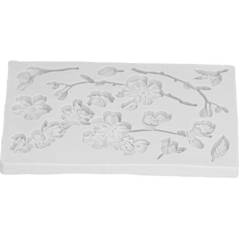 Lebensmittelechte Silikon-Schokoladenform – Verschiedene Blumenformen – Leicht zu lösen – Für DIY-Gebäck und Kunstharz – Artikelnummer 50-2253 Grau (1/5)