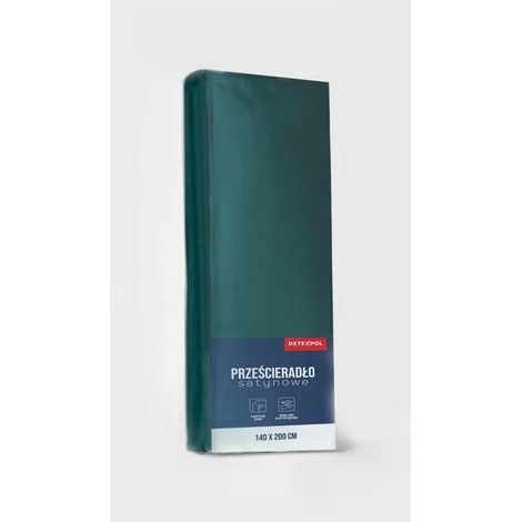 Drap-housse en satin 180x200 vert microfibre (1/4)