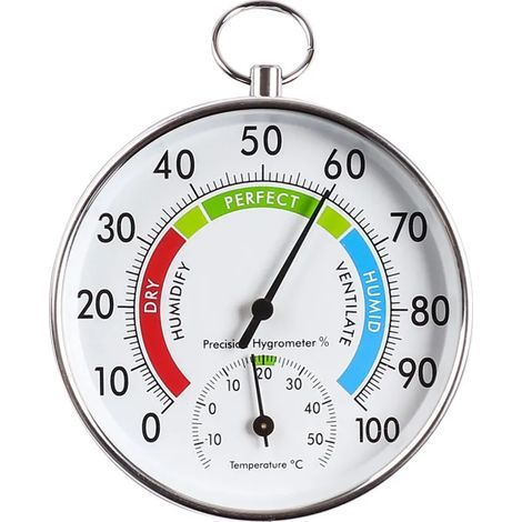 Thermometer und Hygrometer – Das ideale Thermometer und Hygrometer für Gewächshäuser ermöglicht die Überwachung von Höchst- und Tiefsttemperaturen sowie der Luftfeuchtigkeit. Einfache Wandmontage (Far (1/5)
