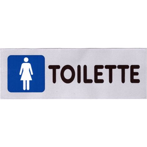 SEGNALE Etichetta Adesiva VINILE cm 15x5 TOILETTE DONNE Informazione BAGNO Porta Negozi Uffici