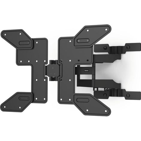 Support Mural TV Orientable Inclinable Extensible Extra Plat (TV 37" à 90", 229cm 50kg Max, Inclinaison -12°/+3 °, Rotation 120°, VESA 600x400 Max) Noir (1/5)