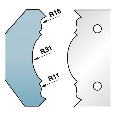 Jeu de 2 fers Profilés Ht. 90 x 5,5 mm - N° 353 Corniche - Résistance et Précision - Outil pour Menuiserie - Diamwood