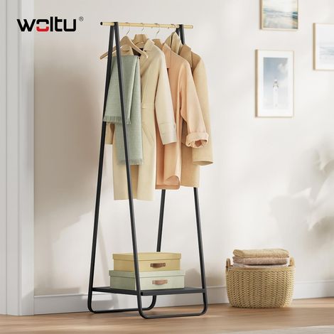 WOLTU 1x Stand Appendiabiti a Terra Attaccapanni Portabiti da Ingresso Scaffale