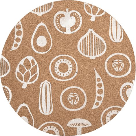 Premier Housewares Besa Cork Round Placemats - Set of 4 (1/3)