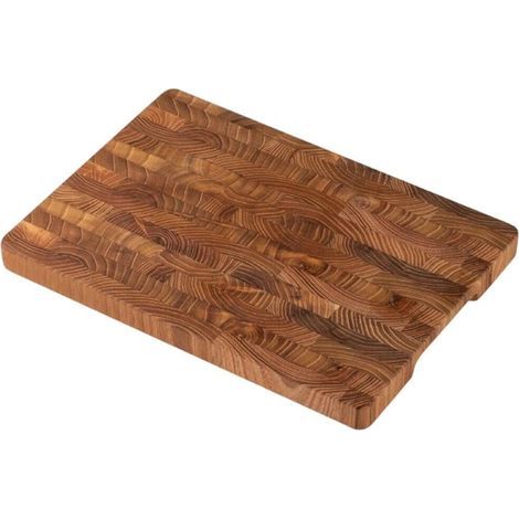 Robustes Schneidebrett aus Holz für Fleisch, Käse und Gemüse, stabiles Küchentablett (1/5)