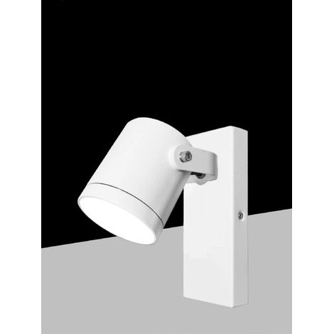 Applique A Parete Faretto Orientabile Attacco Gu10 Lampada X Muro Esterno Bianco (1/4)
