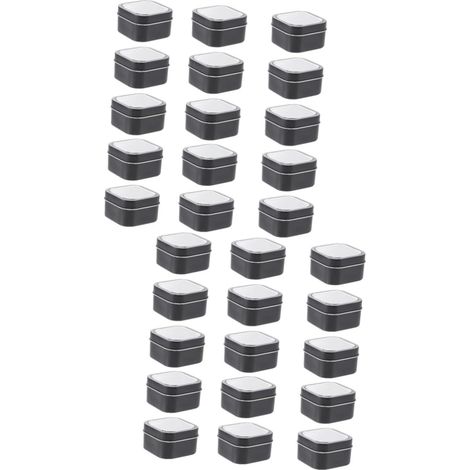 30 Pièces Boîte de Rangement Métallique Carrée avec Couvercles à Fenêtre pour Fabrication de Bougies Stockage Objets Petite (1/5)