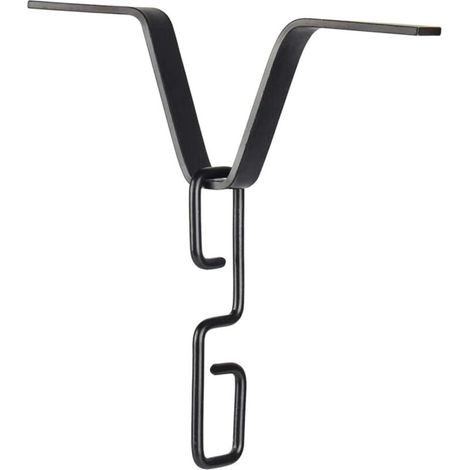 Adaptateur de chaîne de Pluie pour gouttières Adaptateur de chaîne de Pluie en Forme de V Noir avec Crochet en Forme de S,Clips de chaîne durables Noirs pour Toute gouttière de Taille (1/4)